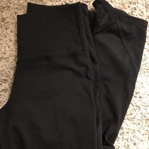Black high waisted lululemon size 8